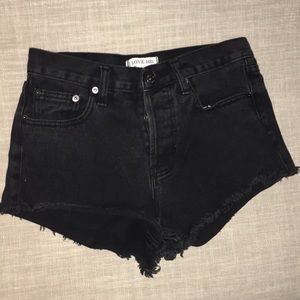 Black high waisted booty shorts